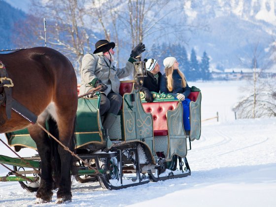 romantikurlaub salzburg land kutschfahrt winter